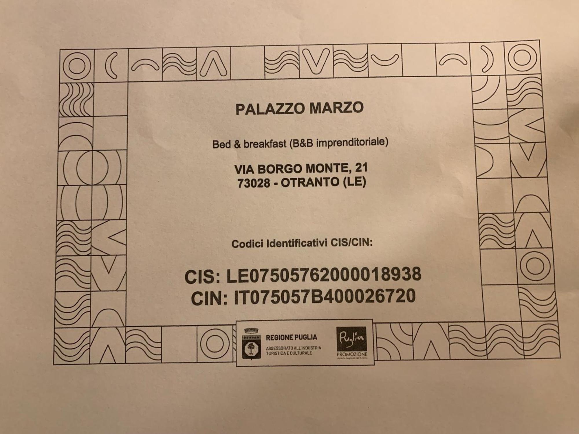 B&B Palazzo Marzo Otranto Luaran gambar